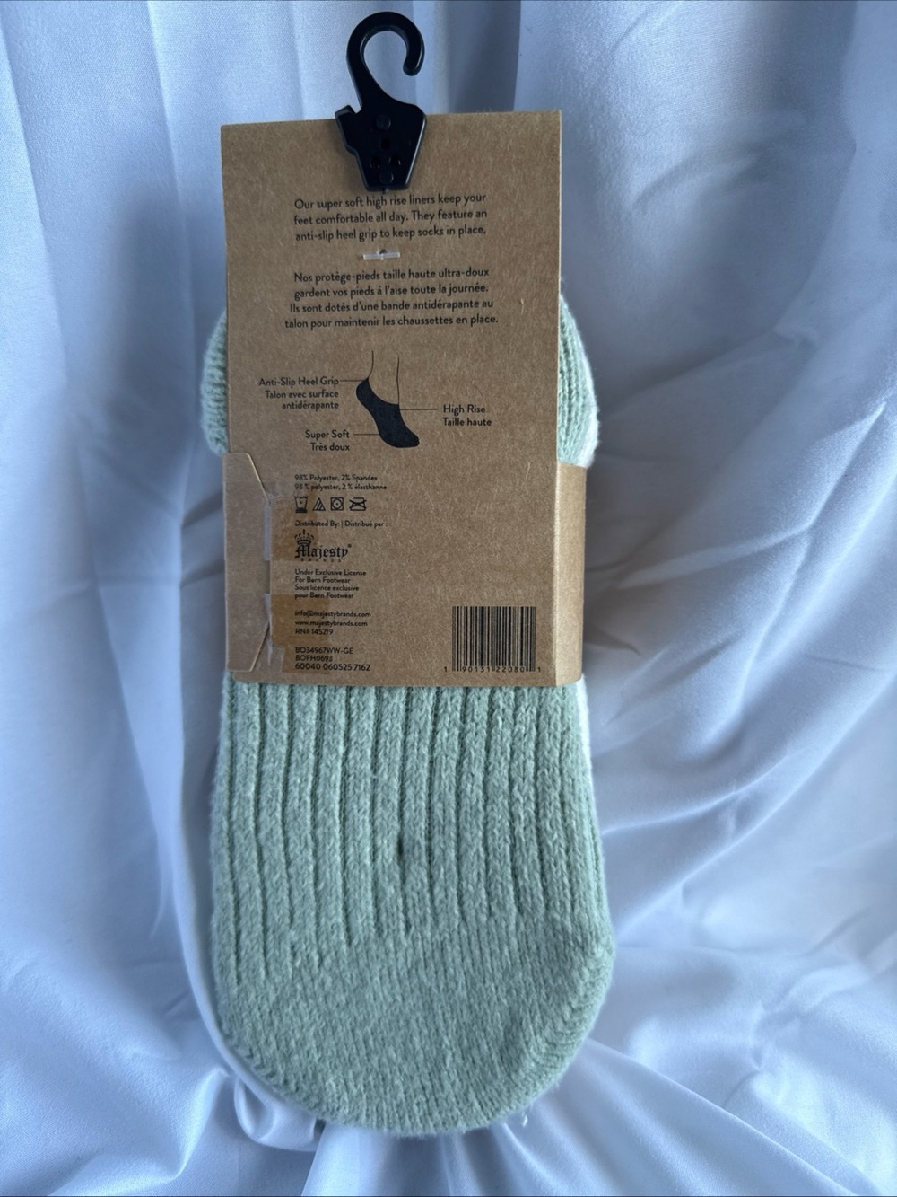 Born Women’s High-Rise Liner Socks — Light Sage, cream , rose  NWT - Picture 2 of 6